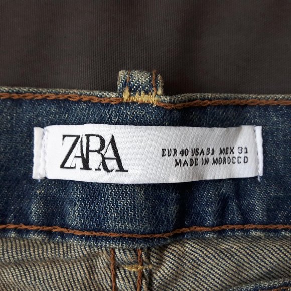 💥$23💥 NWT ZARA Slim Fit Blue Jeans size 40 EUR /31 USA - Picture 3 of 9